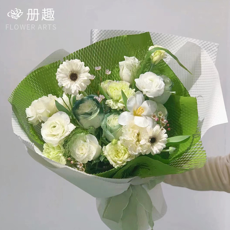 Color sólido protección del medio ambiente panal de papel de malla floral papel de arte ramo de flores papel de embalaje regalo de la joyería material de embalaje