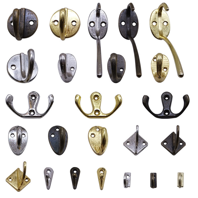 Muebles puerta de cocina trasera gancho pared baño toalla gancho de baño gancho de ropa bronce dorado único