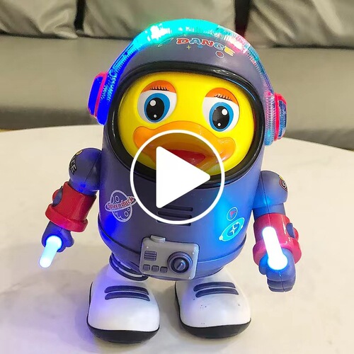 Internet celebrity can sing and dance robot steel toy man electric swing space yellow duck children's toy
