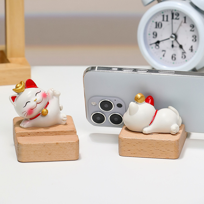 かわいい招き猫携帯電話スタンドデスクトップ装飾事務室ステーション装飾誕生日プレゼント事務文化用品|undefined