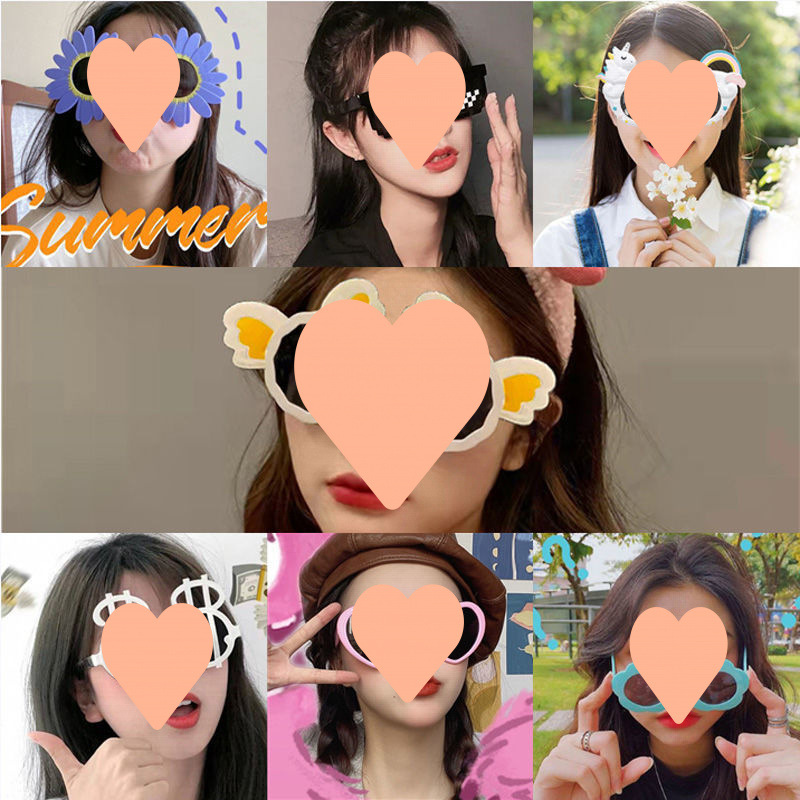 Divertido gafas de sol bodas damas de honor fotos accesorios de boda fiesta de cumpleaños gafas de escultura de arena gafas en línea gafas extrañas
