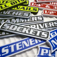 Magnetic Toolbox Labels12个装磁性工具箱标签可重复使用标签