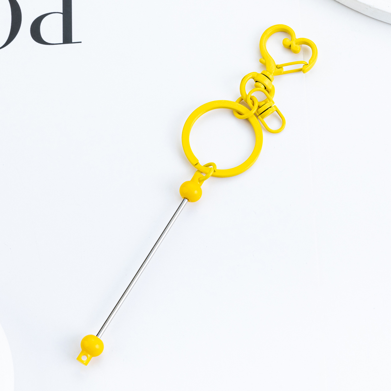 Colgante de llavero de amor con cuentas de bricolaje, colgante de bolso de personalidad creativa, llavero de color caramelo, colgante de llavero