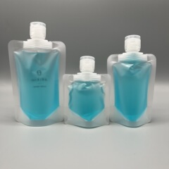 つや消し透明カバー吸口袋50ml旅行使い捨て乳液化粧品スキンケア用品試作品分注袋