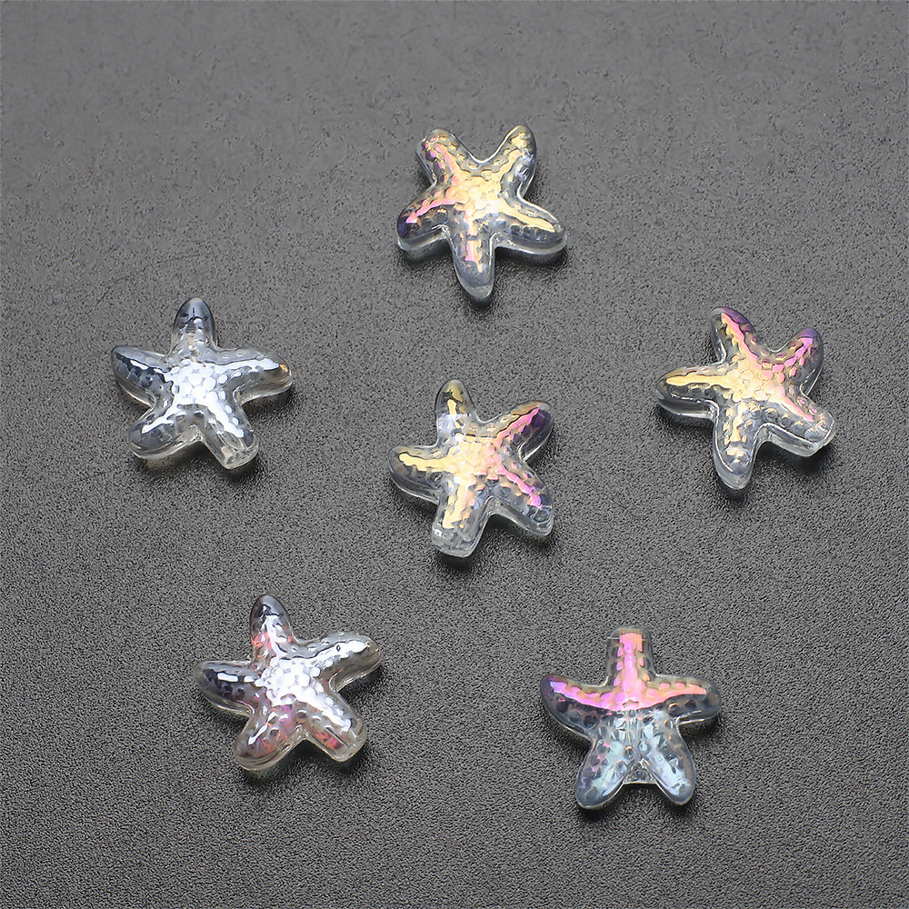 A Pack Of 30 13 * 14mm Hole 1~1.9mm Glass Glass Starfish Beads display picture 20