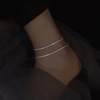 Flashing starry sky, fashionable advanced small design ankle bracelet, high-quality style, trend of season