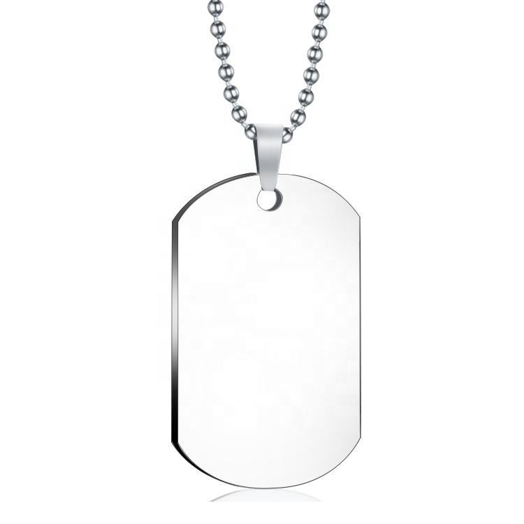 Simple Style Dog Tags Titanium Steel Men's Pendant Necklace Men Pendant Necklaces display picture 10