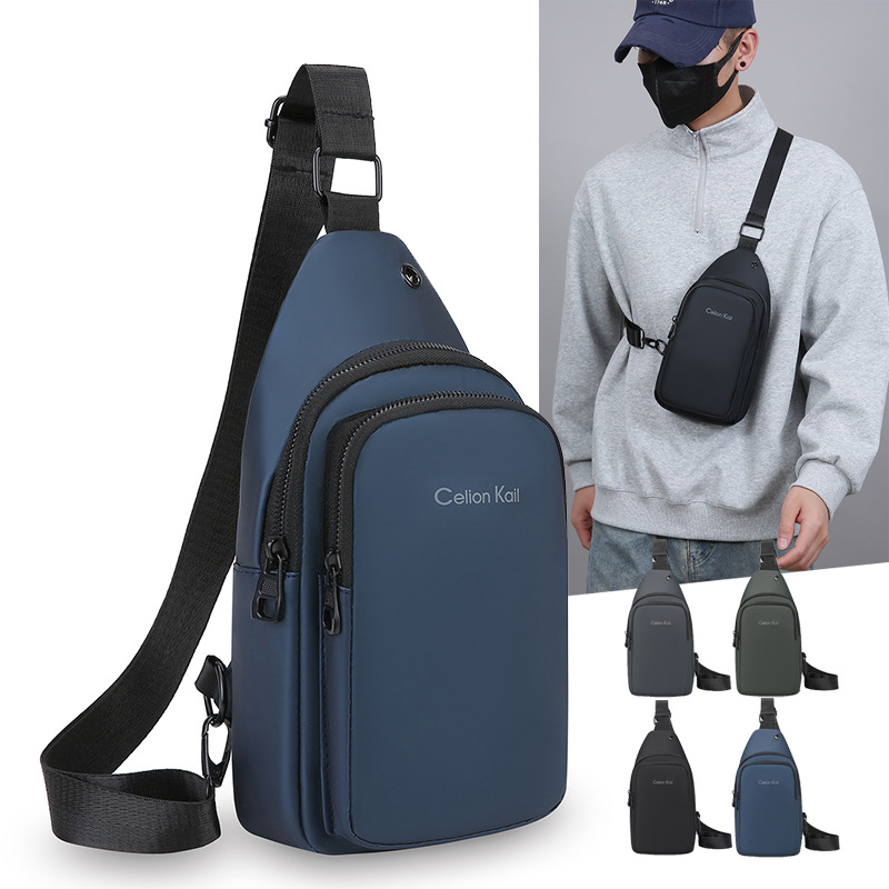 Bolso de pecho para hombre Mini bolso de mensajero de hombro casual 2025 primavera nueva moda casual todo fósforo bolso diagonal en el pecho