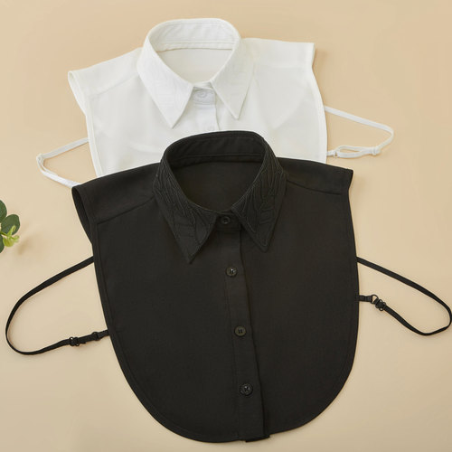 New style exquisite embroidered fake collar women's versatile shirt shirt white collar decorative fake collar versatile spring and summer