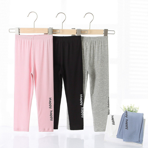 Baby Barbie Pants Summer Shark Leggings for Kids Outwear Modal Pants for Little Girls Slim Fit Thin Long Pants