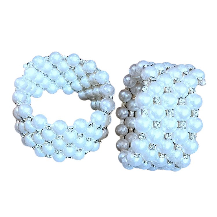 Elegant elastic beaded bracelet pearl handmade