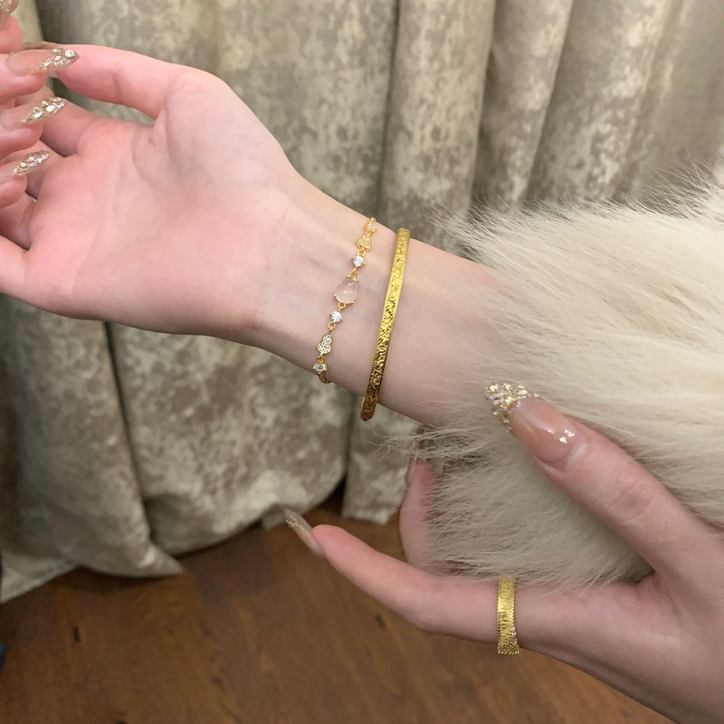 新款闪钻蛋面葫芦手链女微镶轻奢小众设计高级感复古精致百搭手饰|undefined