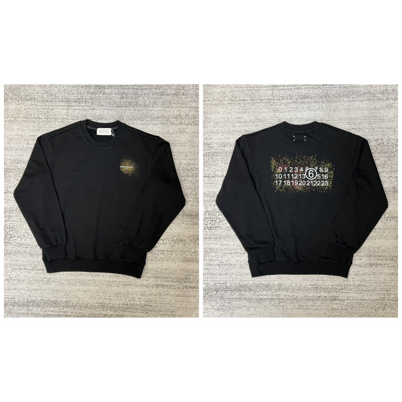 MM6 Maison Margiela Logo Crewneck Sweater Black