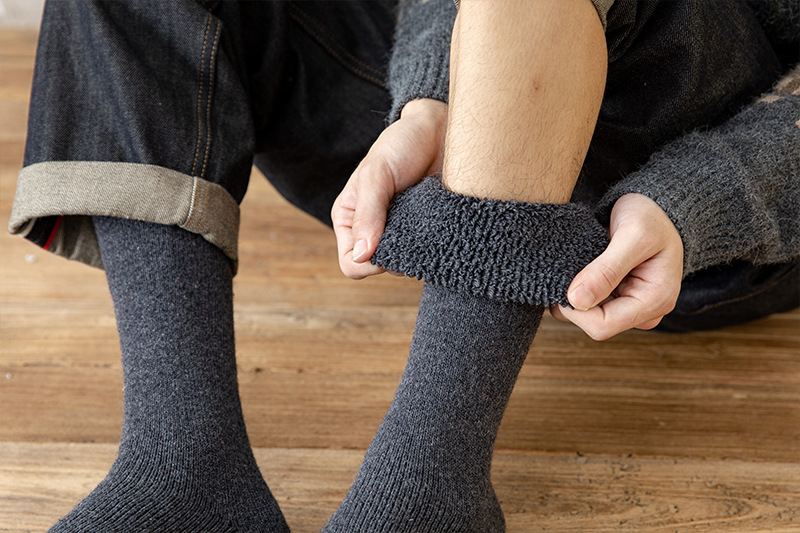 Neue lange Wintersocken für Herren und Damen, hohe Wadensocken aus Wolle in großer Größe sowie dicke warme Frotteesocken aus Samt für Herren und Damen_voghion.com