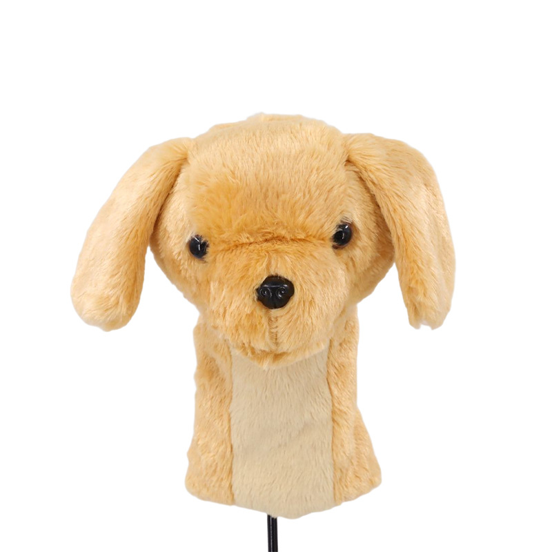 Los fabricantes suministran en stock cabeza de perro felpa animal cubierta del club suministros de golf cubierta del Club de madera