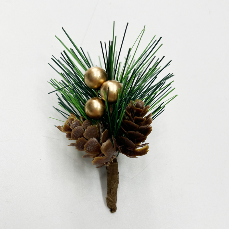 クロスボーダークリスマス装飾松葉挿しクリスマス装飾模擬松ぼっくり松葉クリエイティブギフトボックス DIY アクセサリー|undefined