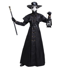 ハロウィーン成人中世スチームパンク風欧米疫病医師服装鳥口カラス長口マスク服