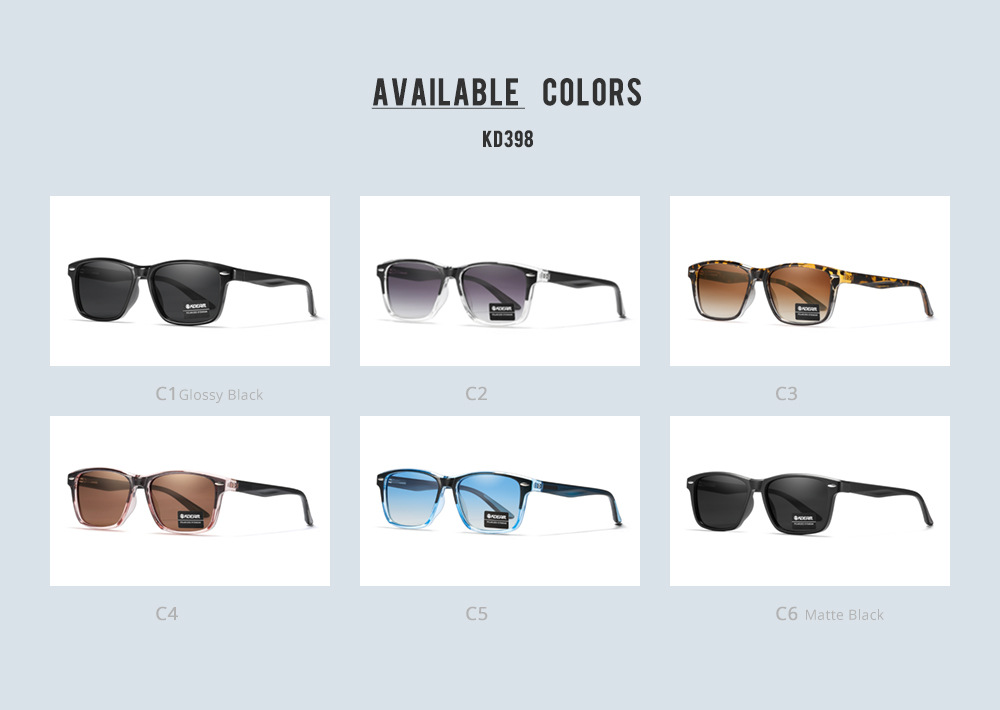 New style logo free sunglasses, casual square polarized sunglasses, TR90 outdoor driving glasses, KD398_voghion.com