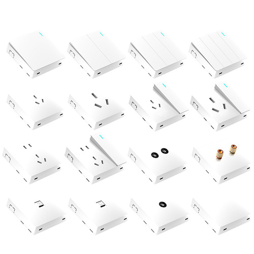 International electrician type 86 exposed switch socket wall ultra-thin open box one-open five-hole two-open panel multi-hole socket