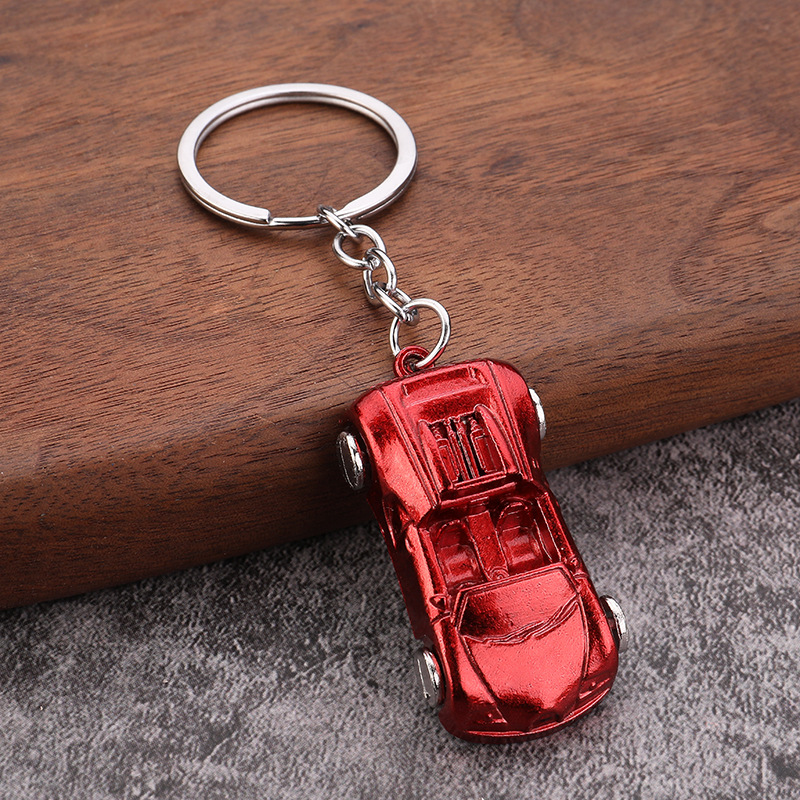 Llavero de modelo de coche explosivo transfronterizo Llavero de coche deportivo convertible Llavero colgante de coche de metal Regalo promocional