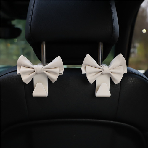 Bow tie car hooks, elegant car seat back hooks, fashionable car interior supplies wholesale