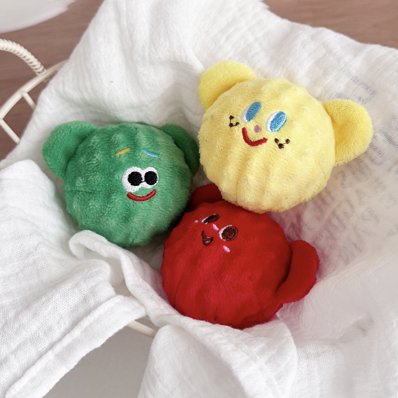 ペットの歯ぎしり、BB、かわいい動物の形をした弾むボール、音のおもちゃ、とげボール、ビションテディ、アマゾン|undefined