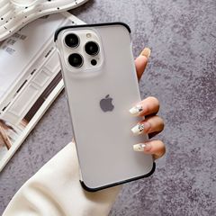 iPhone16Promax 超薄型フレームレス携帯電話ケース Apple 15 透明つや消し 14 落下防止保護カバーに適しています。