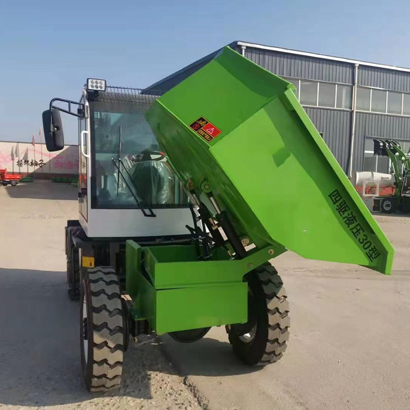 FC-30柴油四驱翻斗车 装载机式前翻斗自卸车 52马力无级变速蹦蹦