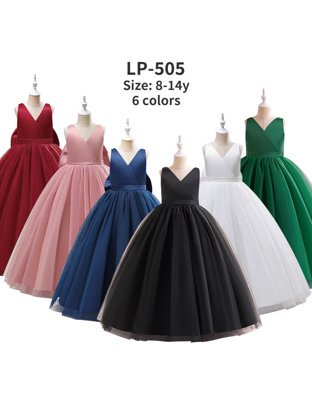 Vestidos de boda transfronterizos europeos y americanos para niñas, vestidos de malla sin mangas para cumpleaños y actuaciones, vestidos abullonados, venta al por mayor de una sola pieza.
