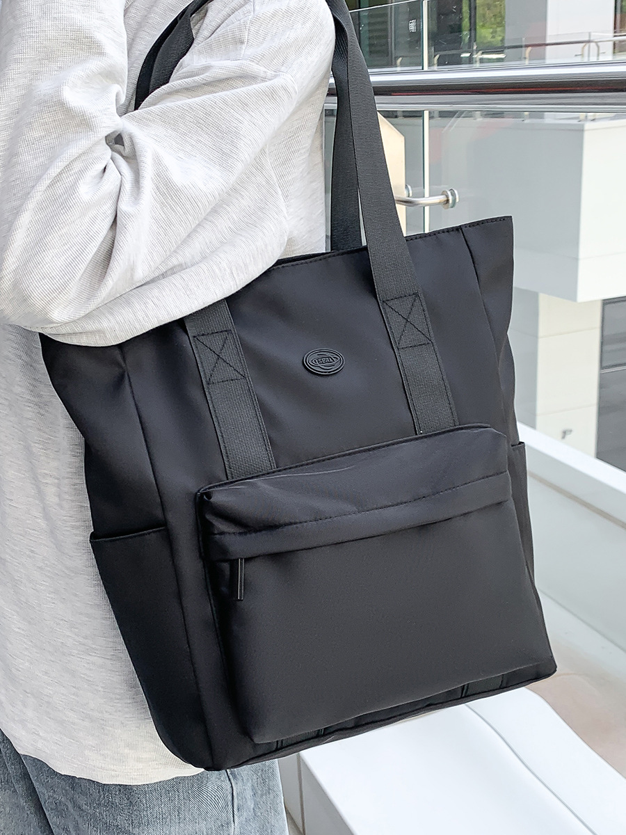 メンズハンドバッグ韓国版授業補習手持ちカバントートシンプル学生大容量カジュアルショルダーバッグ女性