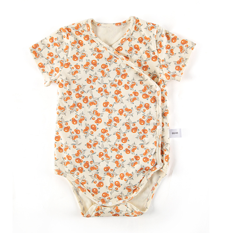 INS estilo europeo y americano infantil mono de manga corta funda nuevos hombres y mujeres bebé verano triángulo mameluco