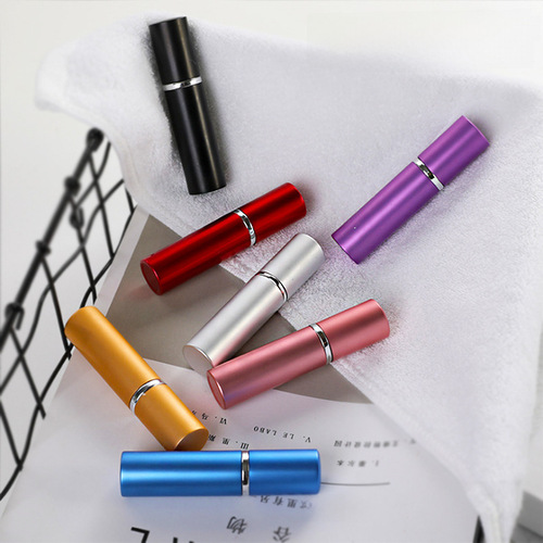 5ml flat-top electroaluminum perfume atomizer glass inner pot portable perfume bottle high-quality refillable bottle