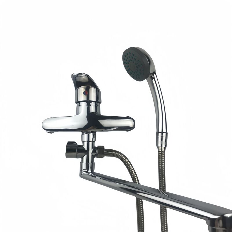 Foreign Trade Three-Piece Russian Central Asian Bathtub Set with Faucet, Extended Pipe, and Rotatable Shower Set Faucet