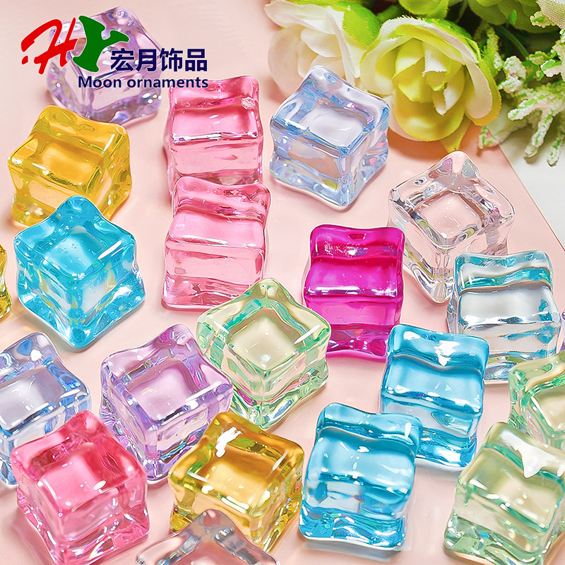 Imitation Crystal Fake Ice Cubes, Gemstone Toys, Acrylic High Simulation Ice Cubes for Bar Windows, Fish Tanks, Restaurants, Ice Cube Decorations, Crushed Ice