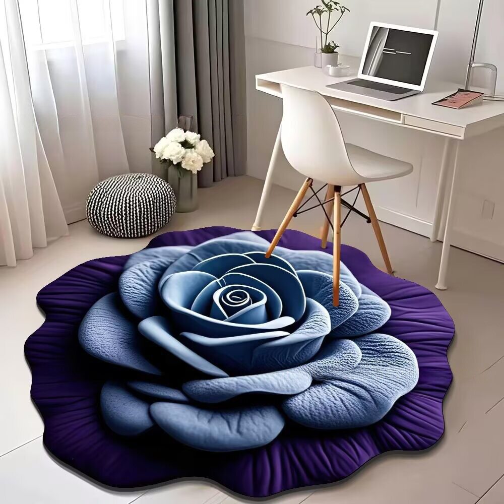 Luz de lujo 3D visualización floral alga barro alga alfombra decoración alfombra de secado rápido absorción de agua dormitorio alfombra de cama antideslizante