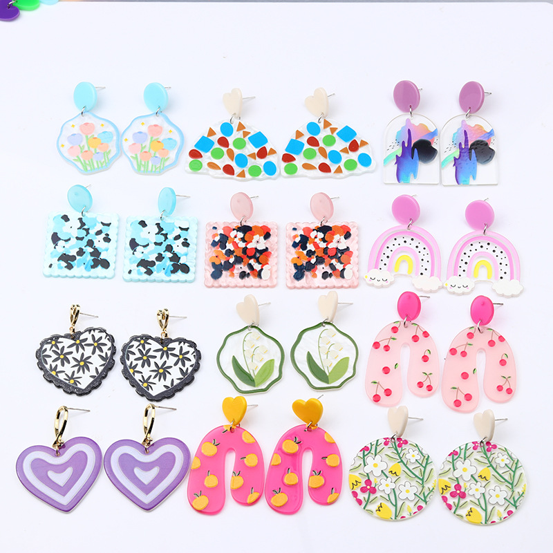 Women'S Gender Fashion Geometric Arylic Drop Earrings