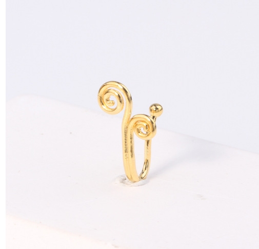 Fashionable nose piercing, diamond stone inlay, nose clip, European style