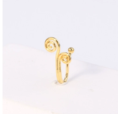 Fashionable nose piercing, diamond stone inlay, nose clip, European style
