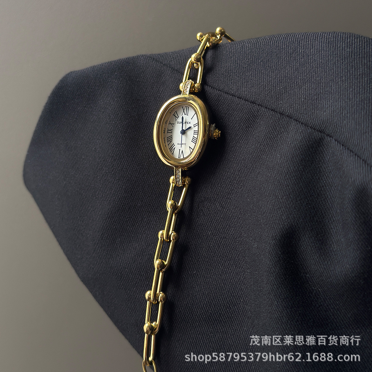 Sunlifex European and American Cross-Border Niche Creative Compact Bracelet Watch Women's Trendyy Hip-Hop Watch Quartz Watch