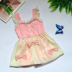 Korean version new children's swimsuit Eugene skirt hem bow tie girl middle child girl baby one-piece swimsuit wholesale