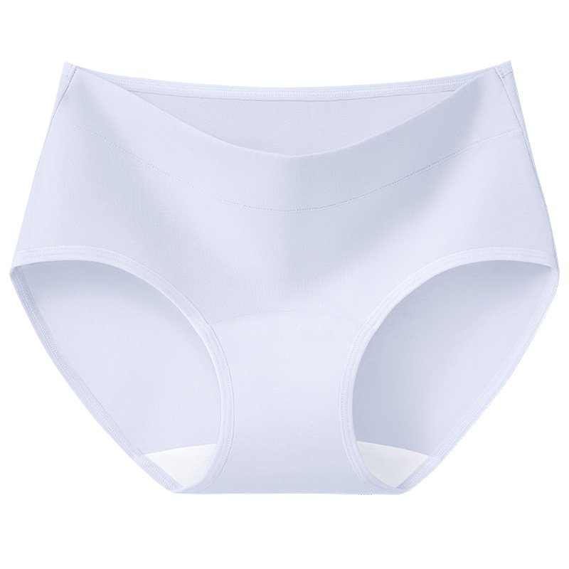Bragas de algodón suave de cintura media, entrepierna antibacteriana, entrepierna de algodón, entrepierna más larga, abdomen de gran tamaño, caderas, calzoncillos transpirables de algodón para mujer