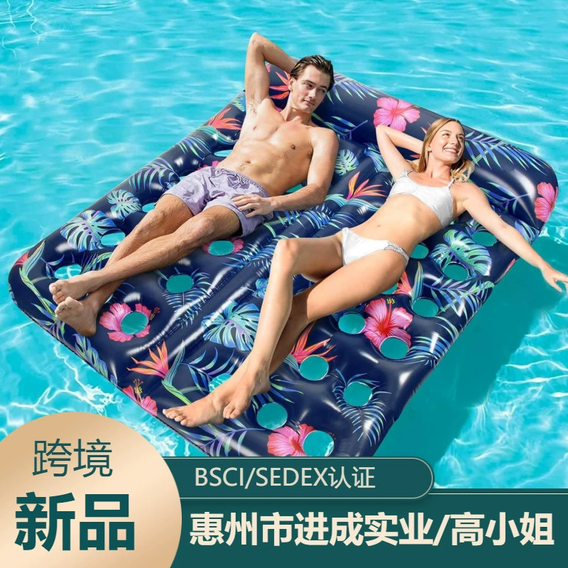Надувной плот из ПВХ для воды, большой плавучий плот для бассейна, лежак для взрослых с подголовником, комфортное кресло для загара, плавучий плот для бассейна