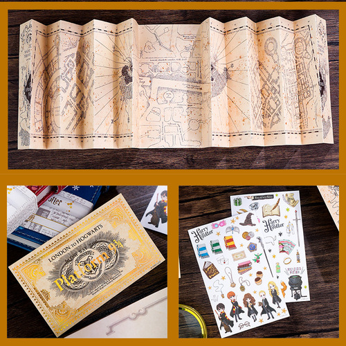 Harry Potter Notebook Hardcover Diary Harry Potter Academy Peripheral Book Student Retro Handbook Gift