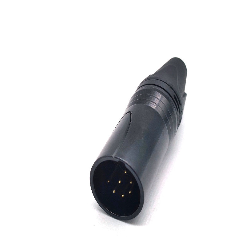 瑞士镀黑卡侬头内螺纹7P公头PIN针镀金 用麦克风话筒调音台功放机