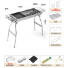 CZ-003 (304 stainless steel grilling mesh) + frying pan + cooking table + storage basket + bamboo skewers + brush
