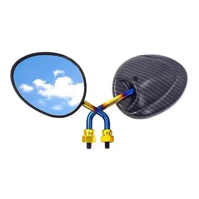 Modification Imitation Carbon Fiber Color – Motorcycle rearview mirror - 8cm-orthodontic-teeth-1666-rearview-mirror-carbon-fiber-pattern