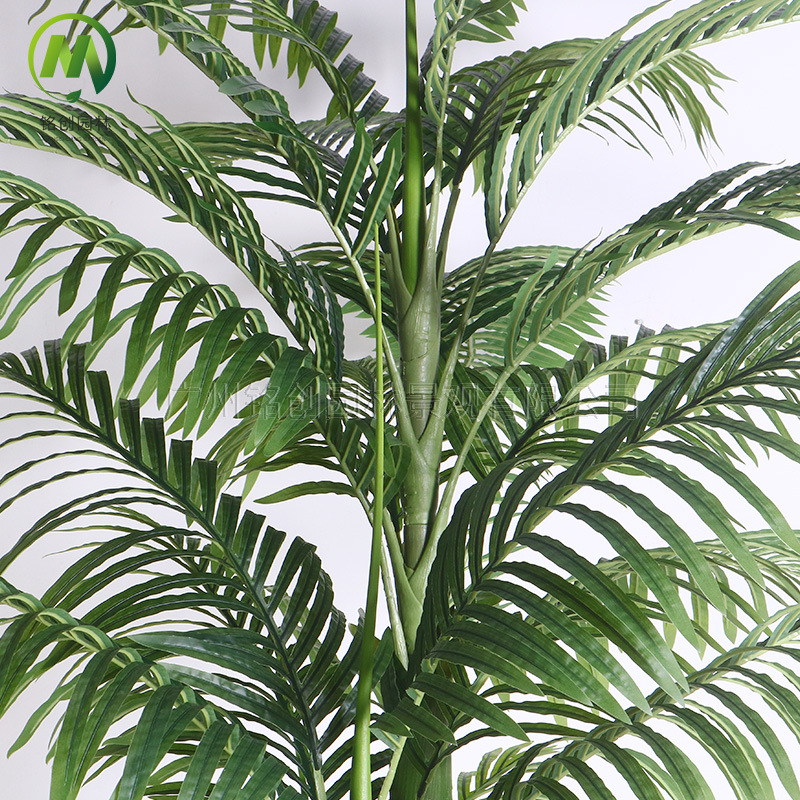 Simulación de alta gama de estilo nórdico, palma dorada, girasol, planta en maceta, paisajismo interior, árbol falso, decoración de piso, planta verde de palma decorativa