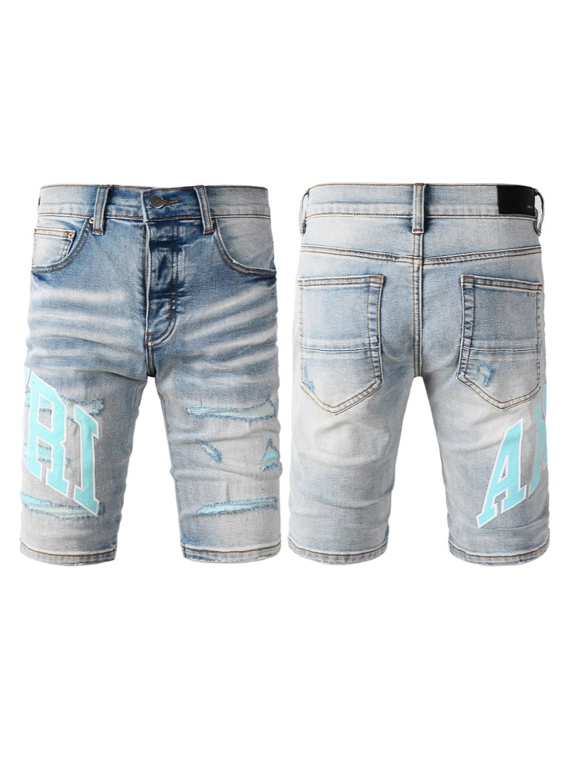 Comercio exterior transfronterizo Europa y América marca de moda Amiri Hip Hop callejera Hip Hop agujero hacer viejos jeans