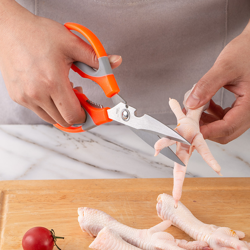 Multifunctional Stainless Steel Home Kitchen Shears Chicken Bone Shears 9340 Roast Meat Powerful Shears Fish Food Shears K024