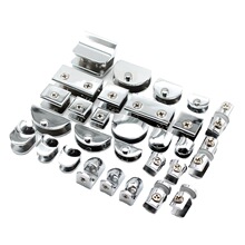 高档锌合金玻璃夹玻璃夹子玻璃固定夹玻璃夹圆形方形玻璃层板夹